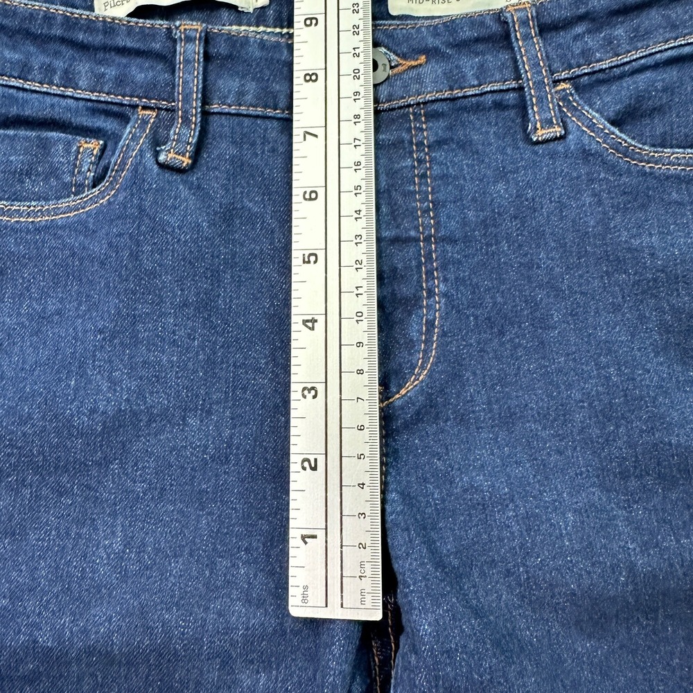 Pilcro And The Letterpress Jeans Mid Rise Skinny Blue Denim Women's Size 28 - Picture 4 of 14